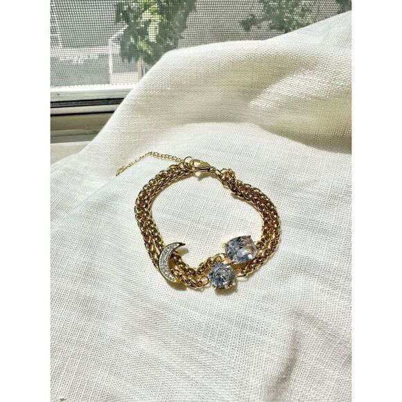 No Brand Jewelry - Super sparkly cubic zirconia chain-link statement bracelet 
